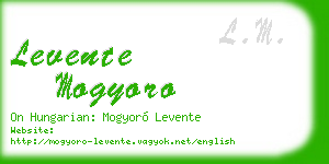 levente mogyoro business card