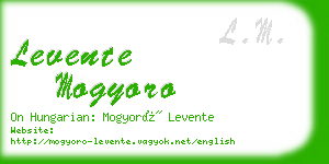 levente mogyoro business card